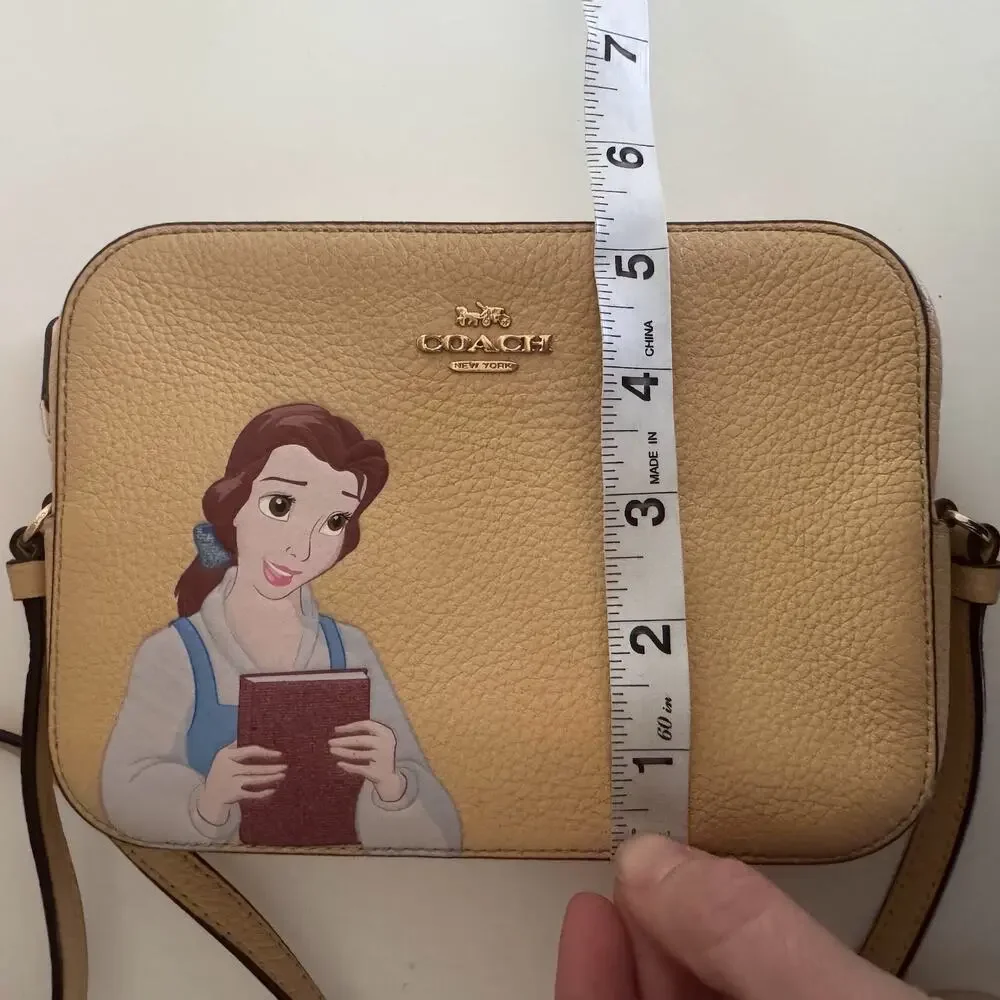 Coach Disney Belle Mini Camera Bag Yellow Crossbody Purse Princess C3404 - Picture 9 of 10